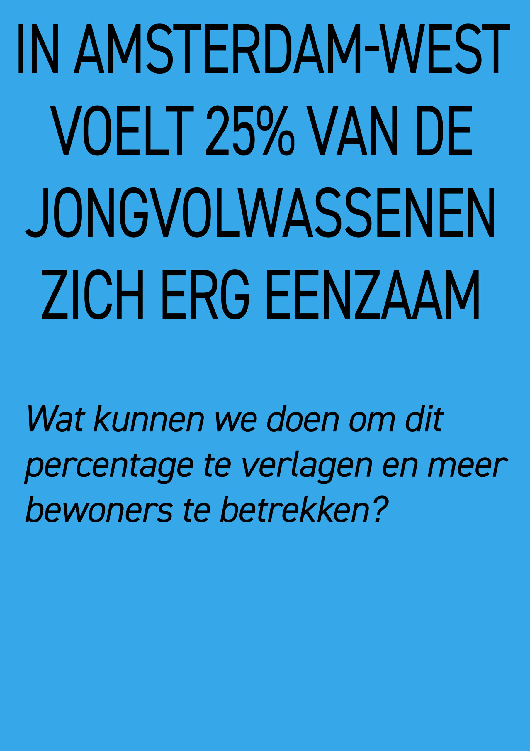 jongvolwassenen eenzaam amsterdam-west